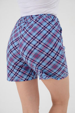 Шорты женские из кулирки Дачница голубой ромб - Амадэль фото 6