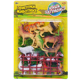 Игровой набор ABtoys Юный натуралист Фигурки диких и домашних животных с игровыми предметами  фото 2