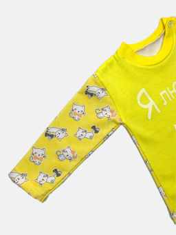 Джемпер футер на 2 кнопках, арт.A-JM122(2)-ITnk, цвет желтый - Мамин малыш фото 2