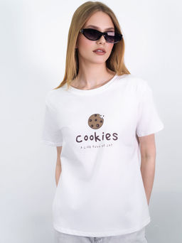 Футболка Cookies (белый) - Nadi bordo фото 5
