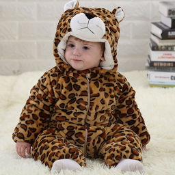 Плюшевый комбинезон Леопард (теплый)