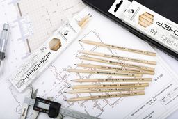 ВКФ ИНЖЕНЕР 12B-1240 Набор графитных карандашей заточенный ассорти 4 х 12 шт. 2Т(2Н), Т(Н), ТМ(НВ), ТМ(НВ), ТМ(НВ), ТМ(НВ), М(В), 2М(2В), 3М(3В), 4М(4В), 5М(5В), 6М(6В)