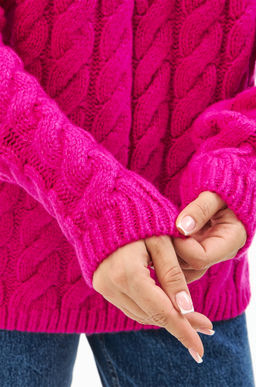 Женский свитер с косами оверсайз Happyfox