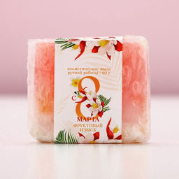 Мыло для рук 8 Марта, 90 г, аромат фруктовый, Чистое счастье  фото 5