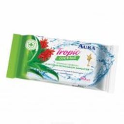 АУРА/ Влажн.салфетки 60шт."Тропич.Коктейль" Освежающ. big-pack /арт-8134_12877/. 24 и 20