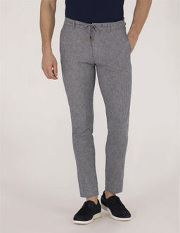 A__k Lacivert Slim Fit Beli Lastikli Kanvas Pantolon - Pierre cardin фото 4