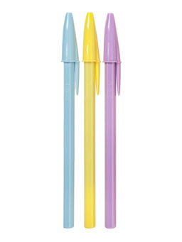 Ручки шариковые BIC Cristal «Пастель», набор 3 штуки, 1.0 мм, синие