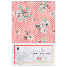 Жасмин, фламинго/зигзаг Скатерть 150х145см, длина стола до 110см, на 4 персоны, хлопок Премиум 186г/м2, Домашняя мода (Россия)  фото 5