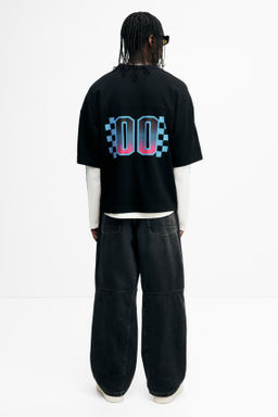Camiseta de malla con estampado Oversized Fit - H&m фото 6