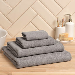 Цена за 6 шт. Салфетка махровая универсальная для уборки Экономь и Я, 30 х 30 см, цвет серый, 100% хлопок, 350 гр/м2