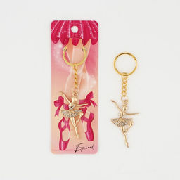 Цена за 2 шт. Брелок для ключей «Балерина», 10 х 3.3 см