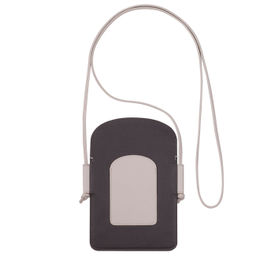 Итальянская кожаная сумочка для телефона DuDu серии Minorca | жемчужный серый - Dudubags фото 2