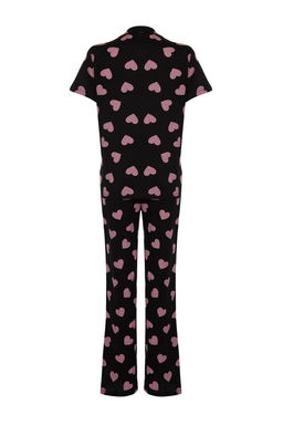 Trendyolmilla Beyaz %100 Pamuklu Kalpli Orme Pijama Tak?m? THMSS24PT00337 фото 8