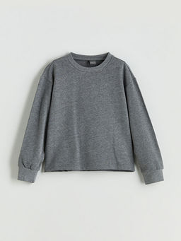 Bisiklet Yaka K?z ?ocuk Sweatshirt