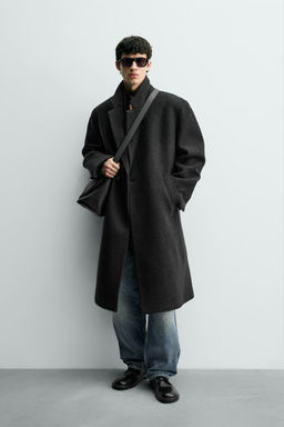 BOUCL_ TEXTURE WOOL COAT