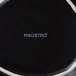 Тарелки глубокие Magistro Carbon, 17.5×15 см, набор 2 шт., фарфор, чёрные