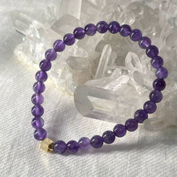 Браслет со вставкой из Аметиста 19 см