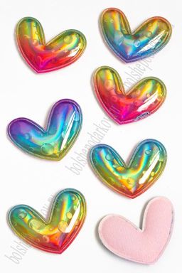Патч голографик "Сердце" 4,5*5,5 см (10 шт) SF-2974, №1