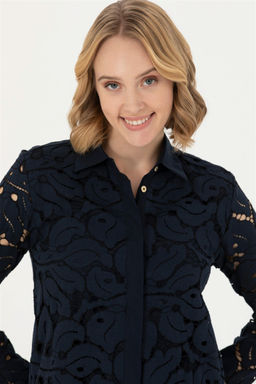 U. S. Polo Assn Женское темно-синее тканое платье - U.s. polo assn фото 2