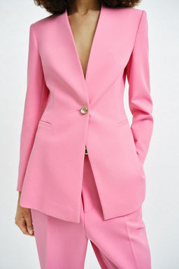 BLAZER ENTALLADA SIN SOLAPA / Rosa - Zara фото 2