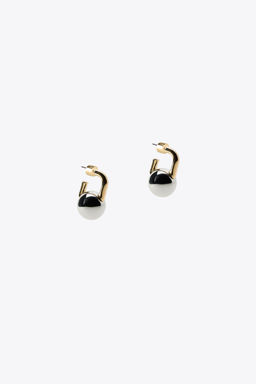 CONTRAST BALL EARRINGS - Zara фото 3