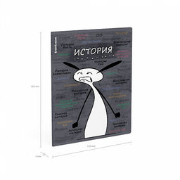 Цена за 5 шт. Тетрадь общая ученическая с пластиковой обложкой на скобе ErichKrause Чубрик, История, 48 листов, клетка  фото 4