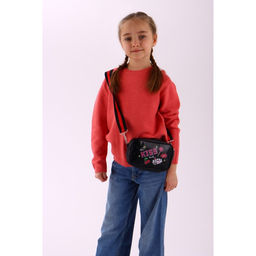 Сумка детская Kiss, искусственная кожа, на ремешке, чёрная, 18х6х11 см - NAZAMOK KIDS фото 12