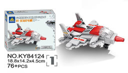 Конструктор "KAZI" 76 дет. "Истребитель" (KY84124-1) в коробке (р)