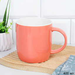 Кружка 400 мл / HQ-308 /уп 12/48/ ПРОМО АКЦИЯ/Оранжевая