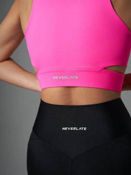 Спортивный топ-бра со средней поддержкой и вставными чашками - NEVERLATE фото 3
