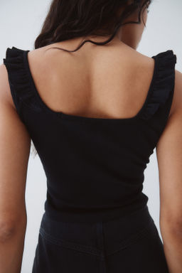 Top con ribete de volantes - H&m фото 7