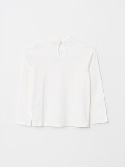 Yar?m Bal?k?? Yaka Dantel Detayl? Uzun Kollu K?z ?ocuk Ti??rt - Waikiki фото 2