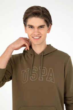 Мужской базовый свитшот цвета хаки Неожиданная скидка в корзине - U.s. polo assn фото 2