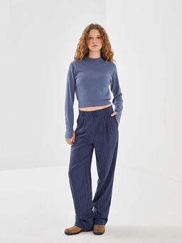 Yar?m Bal?k?? Yaka Dokulu Kad?n Triko Kazak