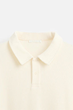 TEXTURED RIBBED POLO SHIRT - Zara фото 10