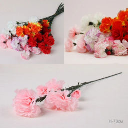 Цветок искусственный Гвоздика 5 бутонов / 0341-65 /уп 20/1000/