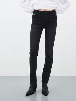 Утепленные женские джинсы широкого кроя на флисе - Mossmore фото 11