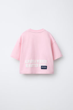 CAMISETA VARSITY TEXTO / Rosa / Blanco - Zara фото 3