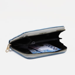 Кошелёк на молнии, голубой