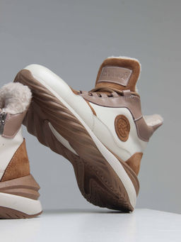 Ботинки 350.uno2br. беж какао/Шерсть