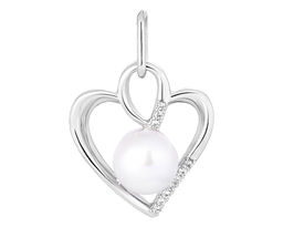 Подвеска, жемчуг, Антуриум