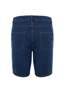 Lacivert Pileli Regular Sort & Bermuda TMNSS21SR0493