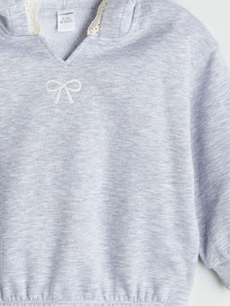 Kap??onlu K?z ?ocuk Sweatshirt