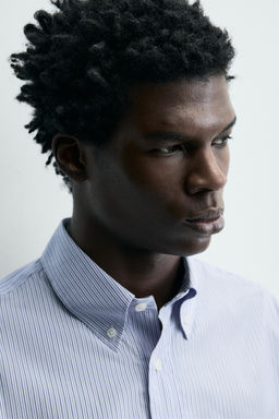 Рубашка Zara CAMISA ESTRUCTURA RAYAS в полоску