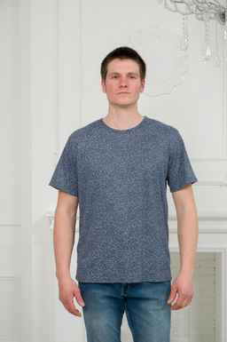 Футболка мужская из кулирки индиго