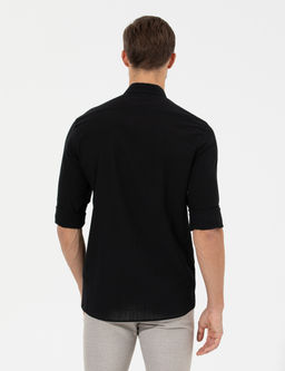 Siyah Slim Fit Uzun Kollu G_mlek