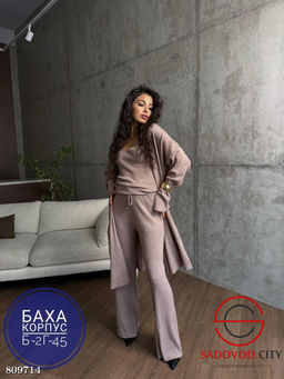 Костюм женский тройка майка брюки и кардиган - Bruno фото 3