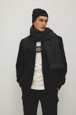 Плюшевое пальто Modern Fit с воротником-стойкой на флисовой подкладке