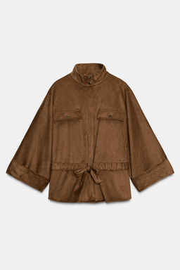 FAUX SUEDE SAFARI SHIRT - Zara фото 5