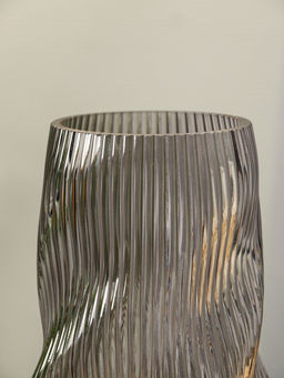 Ваза «Венди», 29×12×10 см, стекло, серая